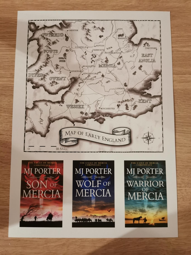 The Eagle of Mercia Chronicles A4 Map
