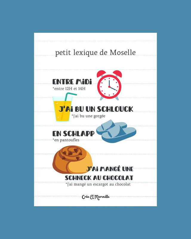 Affiche - Lexique de Moselle 📚 - Créa Et Merveille