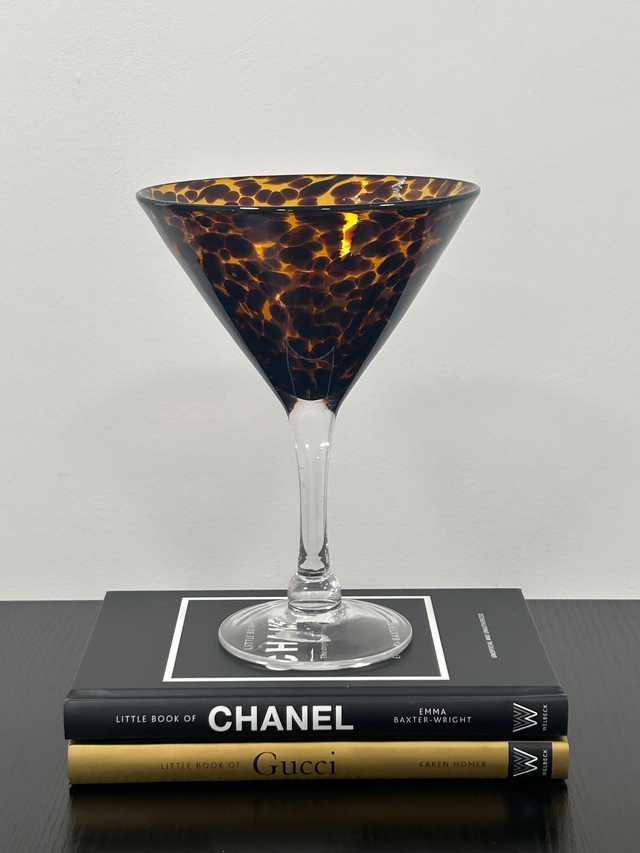 Large Martini Glass : Leopard Print
