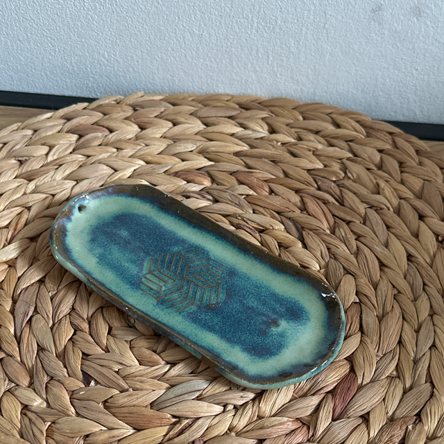 Porte encens vert-greige