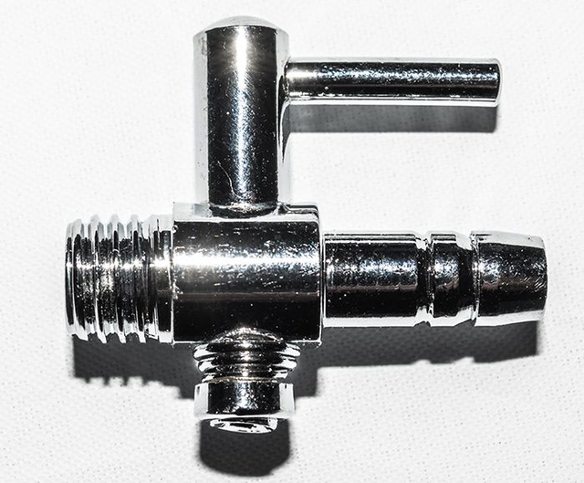 Luftventil i metall med gänga