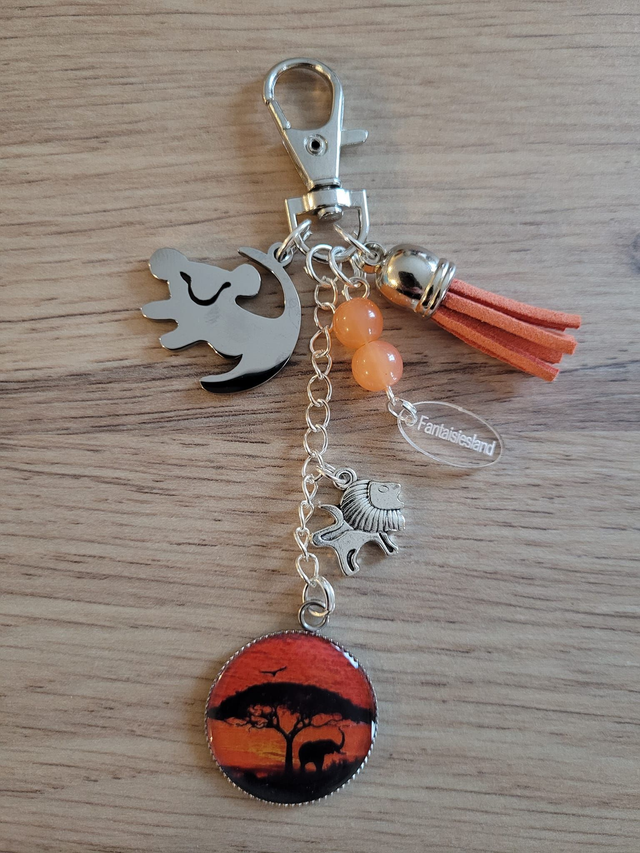 Simba - Bijou de sac argenté 