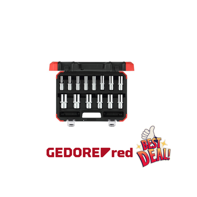 Steckschlüssel-Satz 1/2" 14-teilig 6-kant 10-32 mm R61003114 