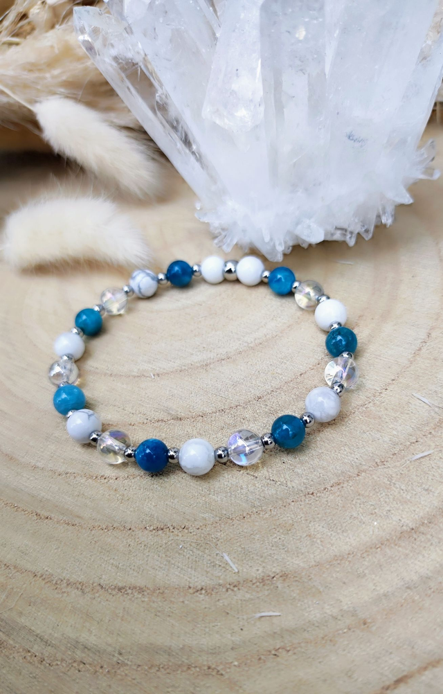 Bracelet Apatite et Howlite