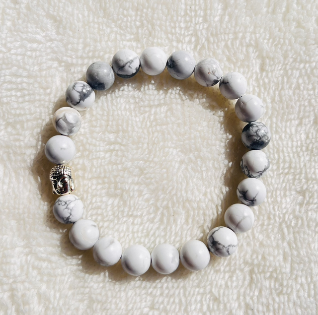 Décision–détermination–équilibre - Howlite Chakra du 3ème œil 