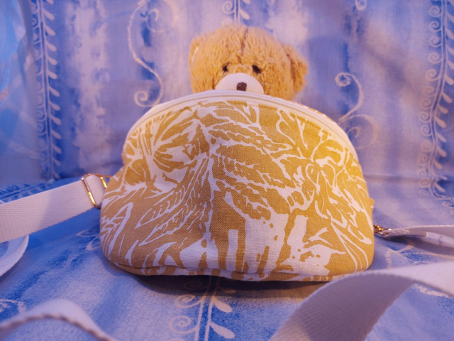 sac banane fleurie moutarde