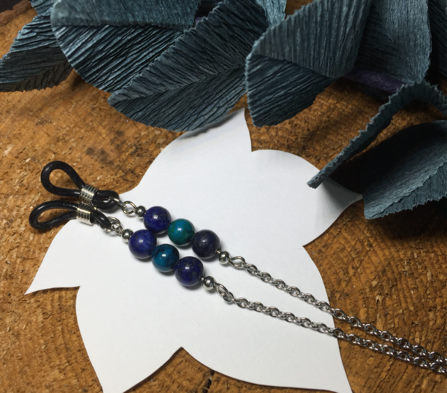 Cordon à lunettes - Lapis Lazuli Chrysocolle 
