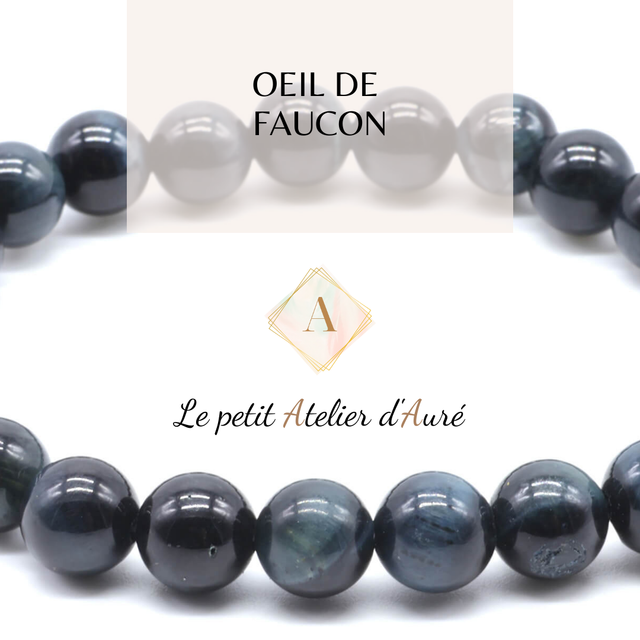 Oeil de Faucon : Bracelet en pierres naturelles sur mesure