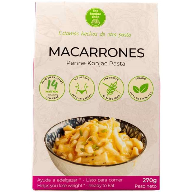 Macarrones SinGluten Vegan 270g The Konjac Shop