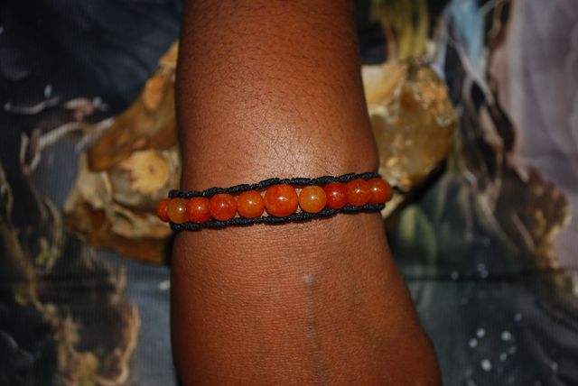 Bracelet en cornaline taille homme