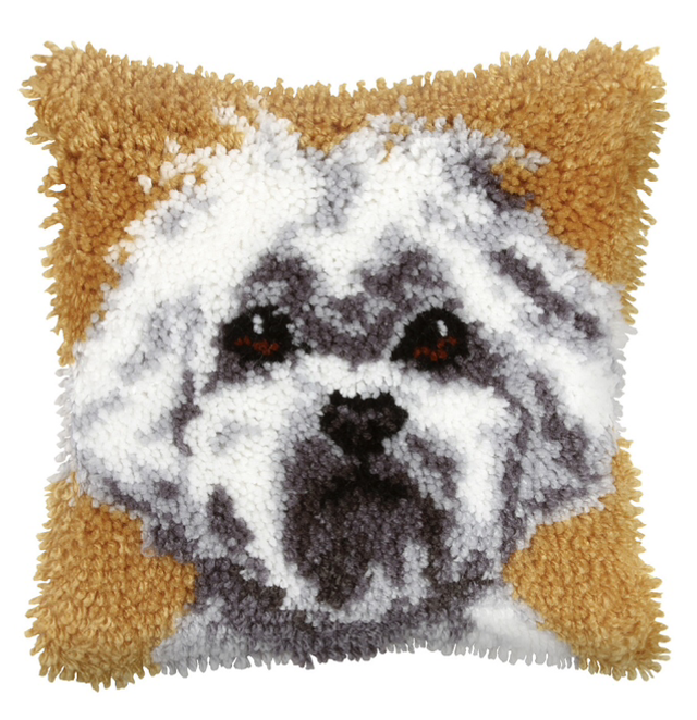 Latch Hook Kit: Cushion: Small: Westie