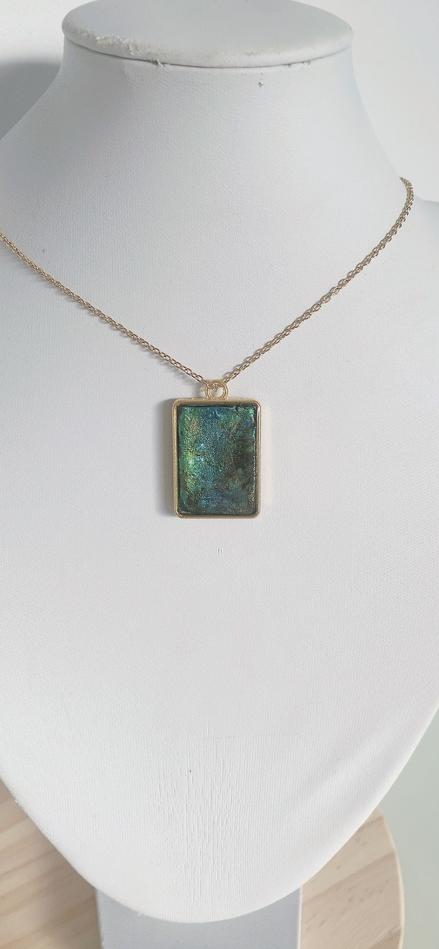 Collier " fond Marin" Peint à la Main