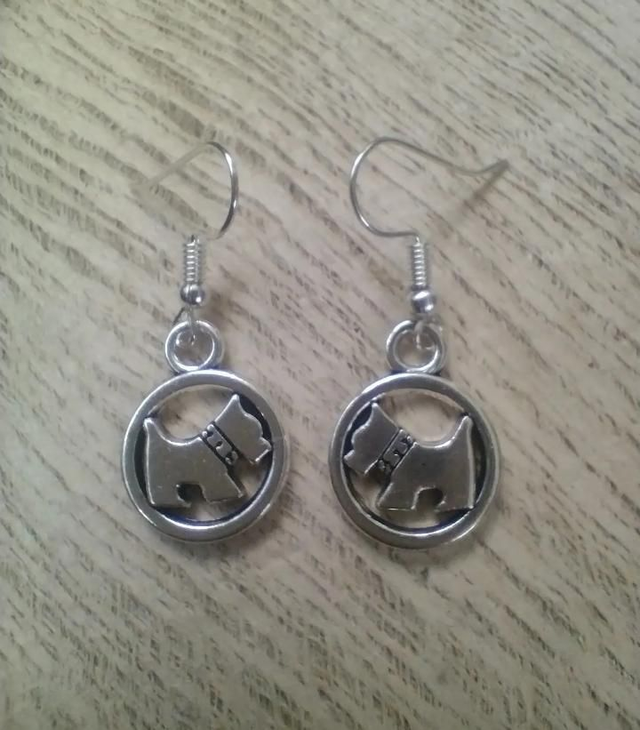Westie Scottie dog Scottish terrier hypoallergenic earrings 
