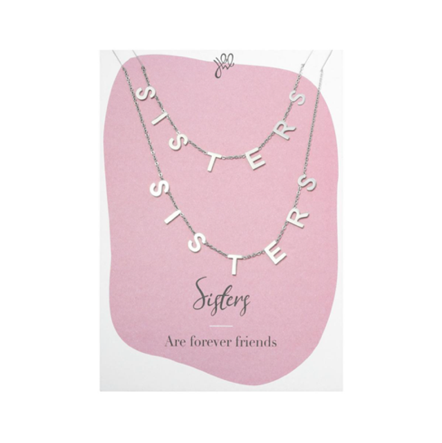 Kettingen set sisters forever friends zilver