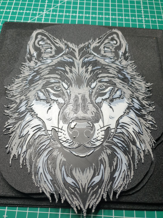 plaque déco Loup decoupé