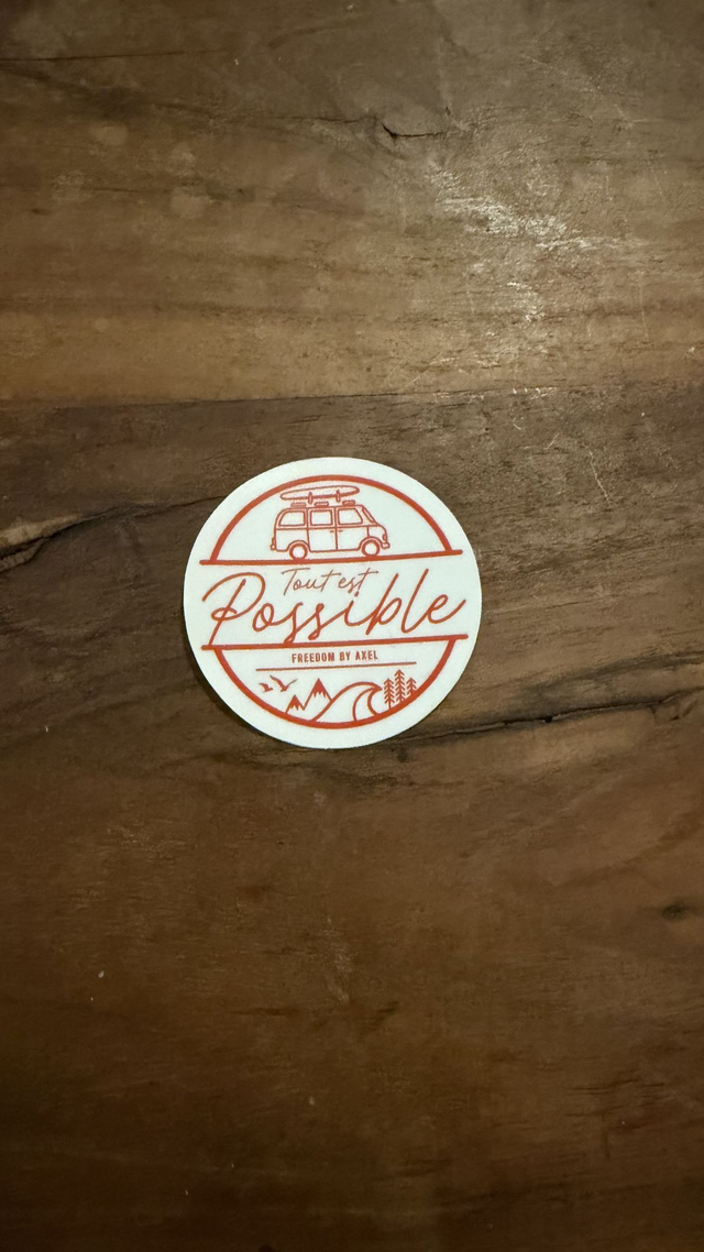Sticker rond "Tout est possible"