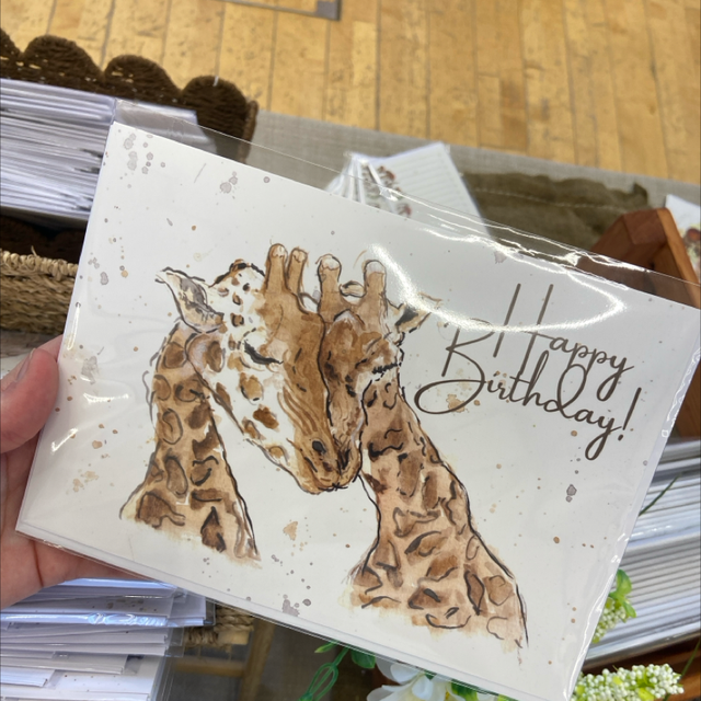 Giraffe Birthday A5 card