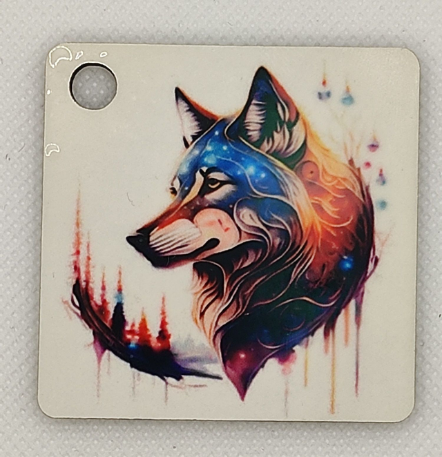 Porte clé MDF carré