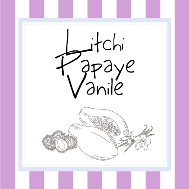 Litchi Papaye Vanille (Confiture, 200g)