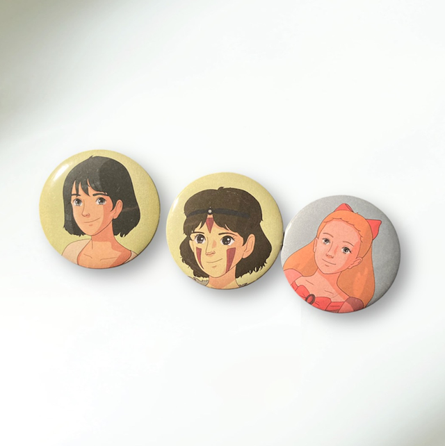 3 badges studio Ghibli 
