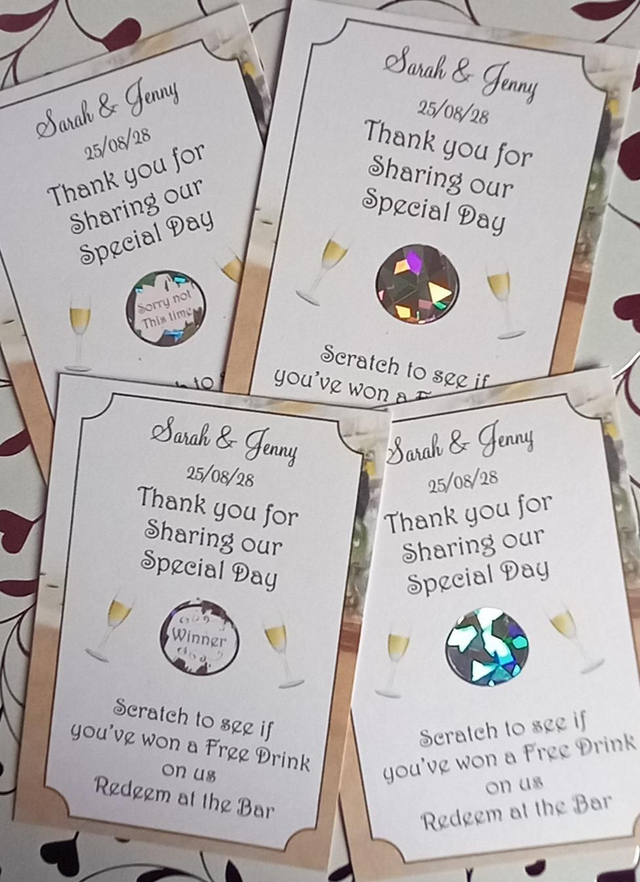 Drink Scratch card (pack of 10)