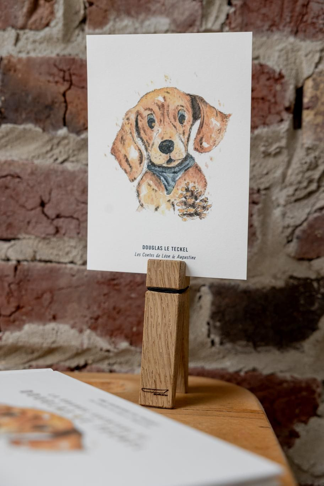 Carte illustrée - Douglas le teckel