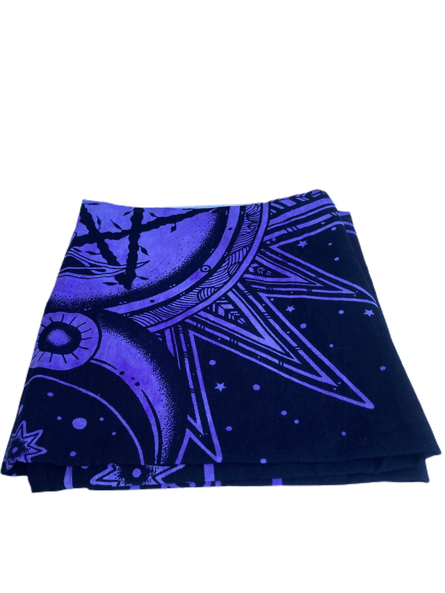 Purple Triple Moon Altar Cloth