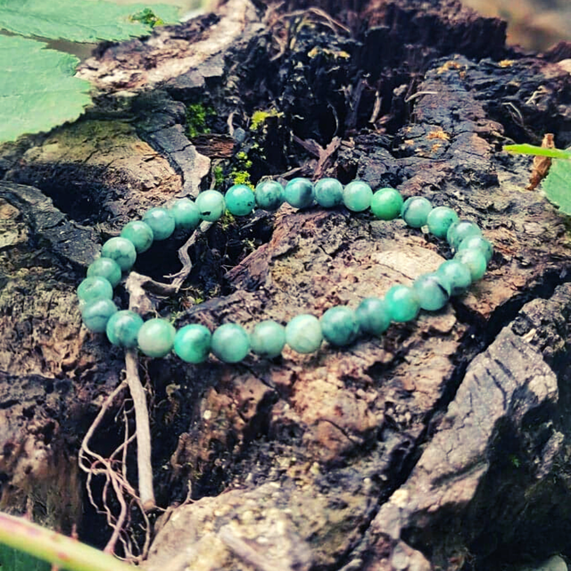 Émeraude Bracelet 6 mm 