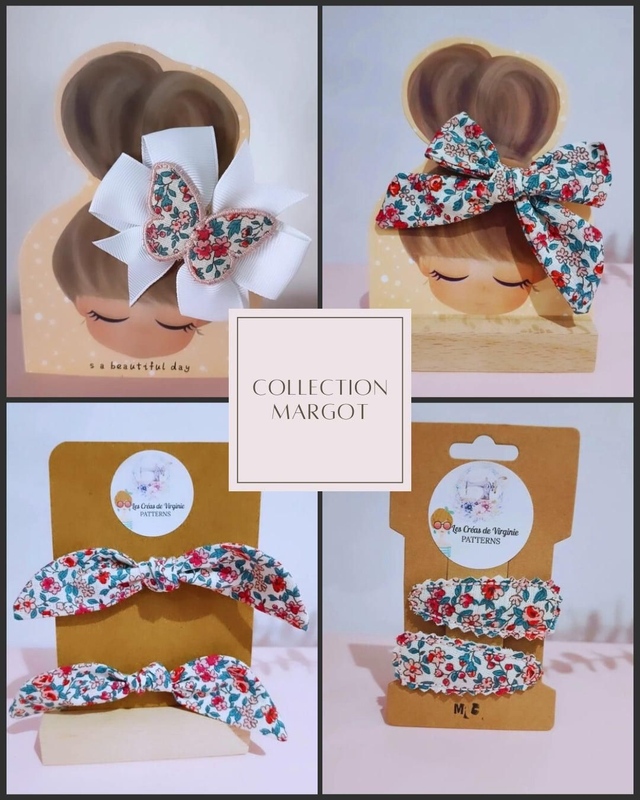 Pinces / Barette fleurie "Collection Margot"