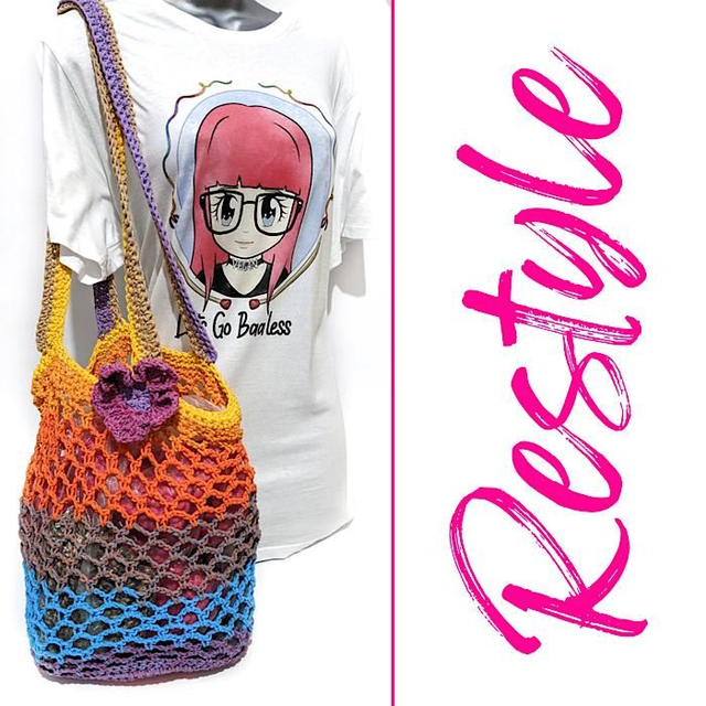 Recycled Shopping Bag, rainbow-RESTYLE