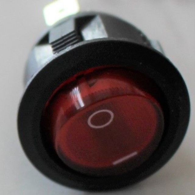 Genuine Remoska illuminated round red rocker switch for Tria, Prima and Dua