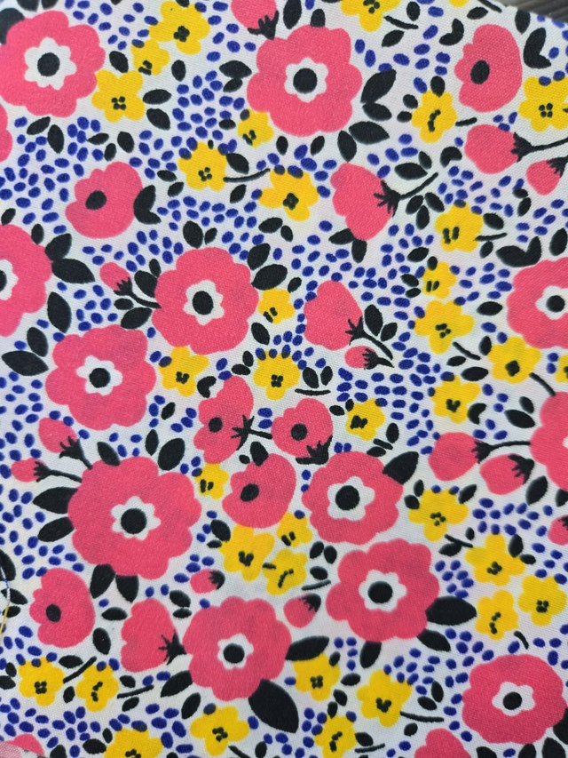 Coton 50 x 50 cm fleuri