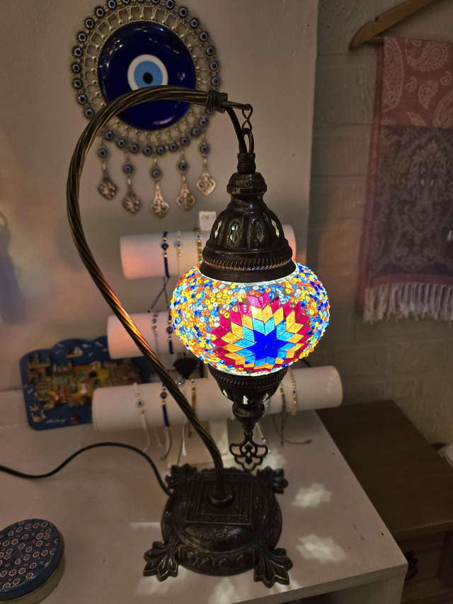 Medium Mosaic Swanneck Table Lamp