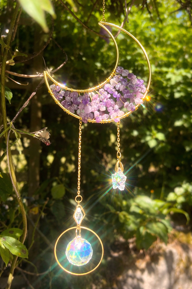 🌙 Attrape-soleil Lune Améthyste ✨