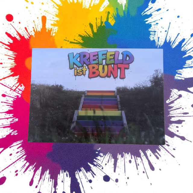 Postkarte: "Krefeld ist bunt" (2)
