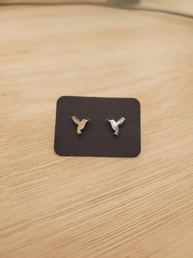 Stainless steel Hummingbird stud earrings - SL-012