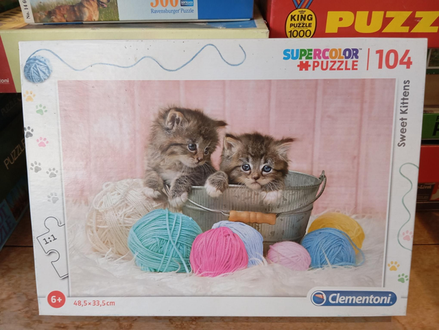 Puzzle Clementoni 104 pièces Chatons baignoire 