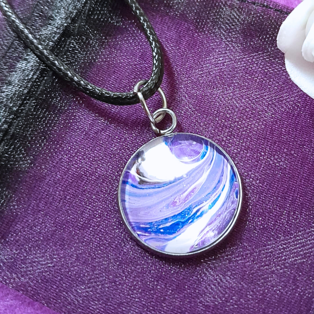 VEGA - Collier - Métal argenté &amp; cordon noir