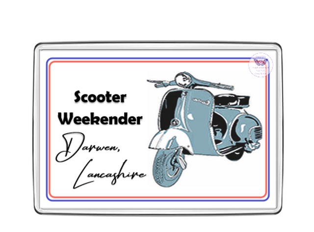 Scooter Weekender Oblong Fridge Magnet-OFM06
