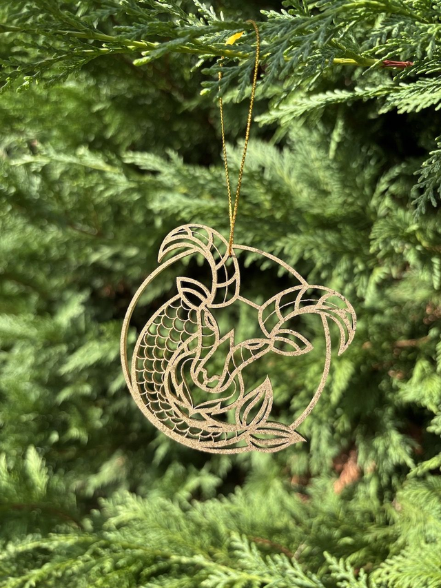 Boule de noel Capricorne Or