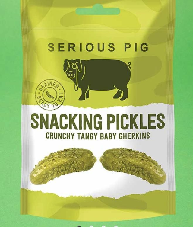 Serious Pig Snacking Pickles