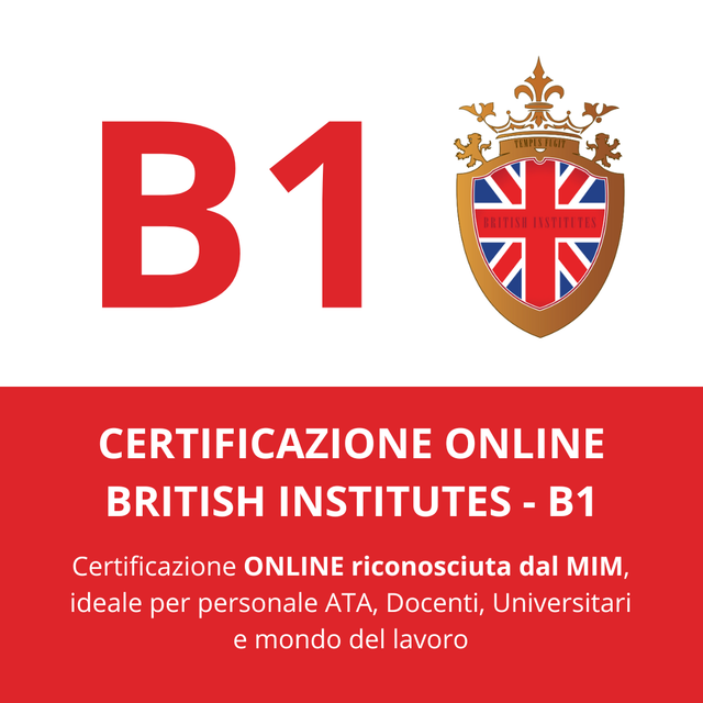 Certificazione ONLINE British Institutes (B1)