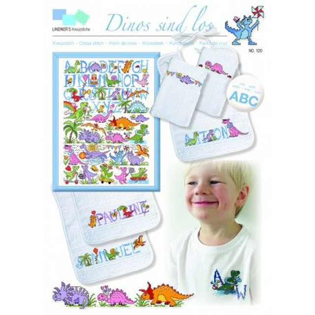 "Dinos sind los" Borduurpatronen kruissteek (120)