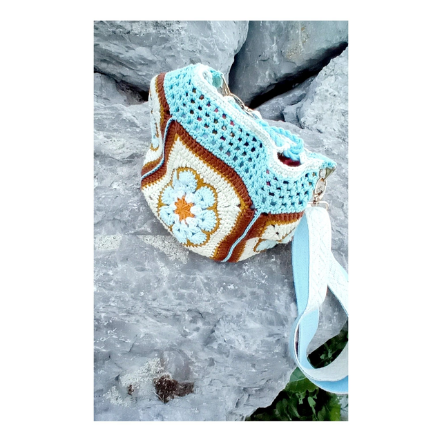 Sac seau, sac crocheté, sac à bandoulière, sac pour femme