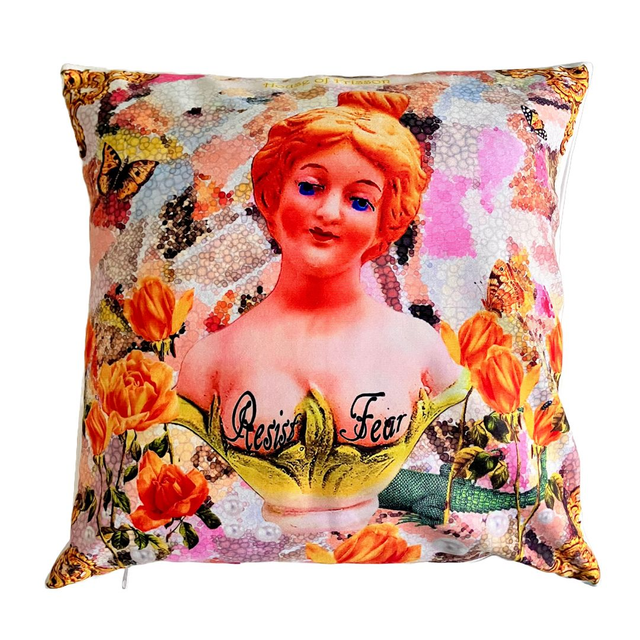 “Resist Fear” Cushion Cover by House of Frisson