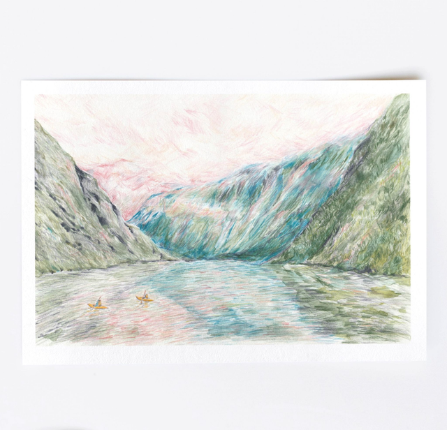 NZ Doubtful Sound Giclée Print (omejena serija)