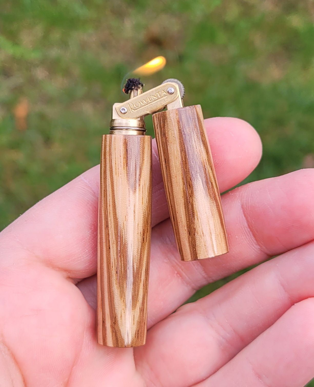 Briquet tempête en zebrano