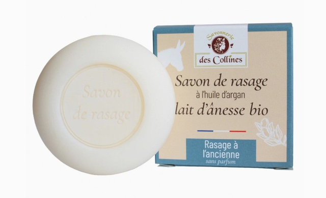 Savon de rasage, lait d&#039;ânesse et huile d&#039;argan 100g 