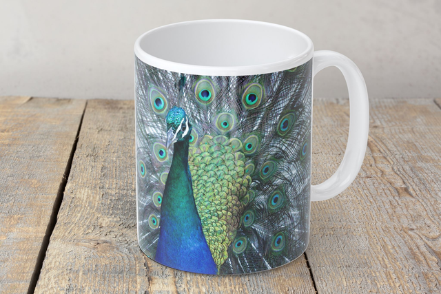 “Stunning Peacock” Mug