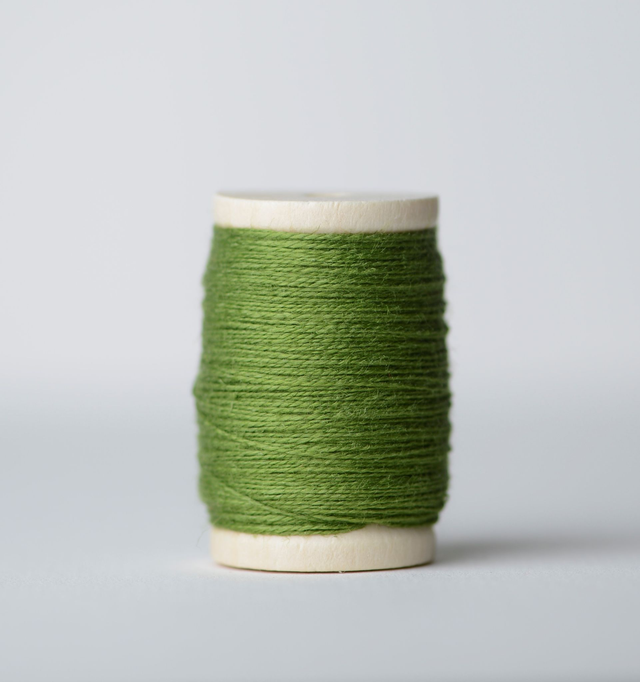 Fils de lin vert clair 